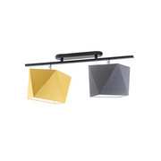 Nowoczesny plafon sufitowy AKRON z kolorowymi kloszami