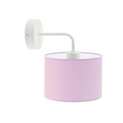 Designerski kinkiet do pokoju dziewczynki AURORA z okrągłym abażurem