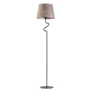Designerska lampa podłogowa do czytania FOGO z tkaninowym abażurem
