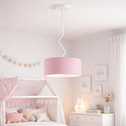 Różowa lampa wisząca do pokoju dziewczynki LOZANNA fi - 40 cm