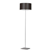 Nowoczesna lampa stojąca ledowa do salonu SOFIA z brązowym abażurem