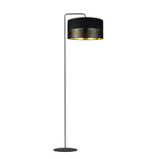 Czarno-złota lampa podłogowa do salonu BOLIVIA GLAM