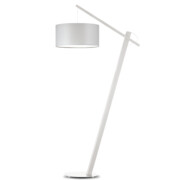 Lampa stojąca drewniana do sypialni TORINO w stylu skandynawskim