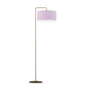 Praktyczna lampa stojąca do pokoju dziewczynki BOLIVIA z materiałowym abażurem 40 cm