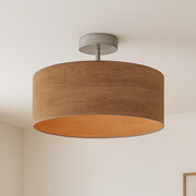 Plafon w stylu skandynawskim do salonu WENECJA ECO fi - 40 cm - kolor orzechowy