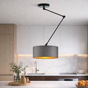 Funkcjonalna lampa sufitowa z regulowanym kloszem NEWA GOLD