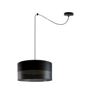 Czarna lampa wisząca pająk do kuchni WAIKIKI W1 GLAM na okrągłej podsufitce