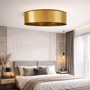 Nowoczesny plafon sufitowy do sypialni 80 cm złoty glamour MEDINA MIRROR fi - 80 cm