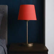 Elegancka lampka nocna biurkowa stołowa do sypialni SIENA z czerwonym abażurem