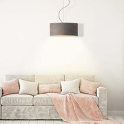 Lampa wisząca z regulacją wysokości HAJFA VELUR fi - 40 cm - kolor szary