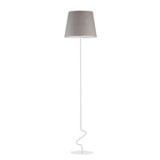 Skandynawska lampa stojąca z szarym abażurem SURAT VELUR