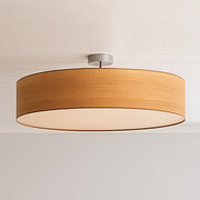 Nowoczesny żyrandol do salonu z abażurem 80 cm GRENADA ECO fi - 80 cm ECO - kolor dąb sonoma