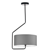 Lampa sufitowa do sypialni w stylu skandynawskim LAVRIO szary plafon LED nowoczesny