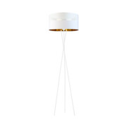 Lampa podłogowa biała na trójnogu PARYŻ GLAM