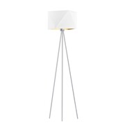 Biała lampa stojąca loft KANTON GOLD