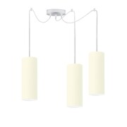 Wisząca lampa pająk z abażurami ecru VIZELA T3