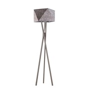 Designerska lampa stojąca z drewna do salonu TULUZA lampa stojąca drewniana z abażurem
