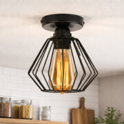 Minimalistyczny plafon loftowy w kolorze czarnym MARANA LOFT