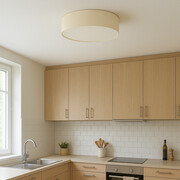 Abażurowa lampa sufitowa do kuchni DUBAJ fi - 50 cm w kolorze kremowym