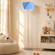 Lampa podłogowa do pokoju dziecka FIDŻI z niebieskim abażurem