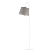 Oryginalna lampa stojąca do salonu w kolorze szarym TALLIN VELUR