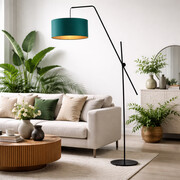 Regulowana lampa podłogowa do salonu BILBAO GOLD lampa podłogowa do salonu regulowana