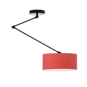 Czarna lampa sufitowa z regulowanym ramieniem NEWA