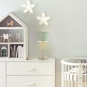 Miętowa lampka nocna dla dzieci NICEA na chromowanej podstawie