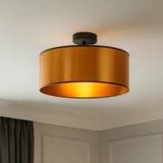 Złoty plafon sufitowy do salonu WENECJA MIRROR fi - 30 cm