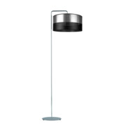 Chromowana lampa podłogowa BOLIVIA GLAM z designerskim abażurem