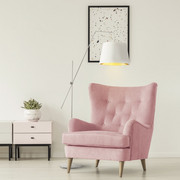 Nowoczesna lampa podłogowa do salonu VIGO GOLD z regulowanym ramieniem