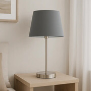Skandynawska lampka stołowa SIENA w kolorystyce szarości