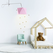 Nowoczesna lampa sufitowa do pokoju dziewczynki BUFFALO z regulowanym ramieniem