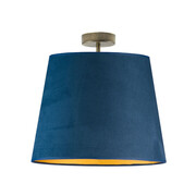 Plafon do jadalni KAIR VELUR - kolor granatowy ze złotym wnętrzem