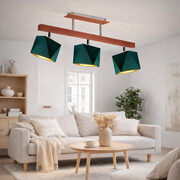 Lampa sufitowa na belce z 3 źródłami światła MIRAMAR GOLD