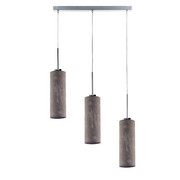 Potrójna lampa wisząca do kuchni BORNEO na srebrnym stelażu