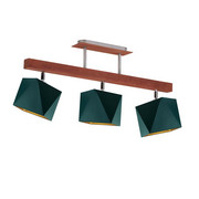 Lampa sufitowa na belce z 3 źródłami światła MIRAMAR GOLD