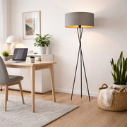 Lampa stojąca do sypialni PARYŻ GOLD w stylu skandynawskim