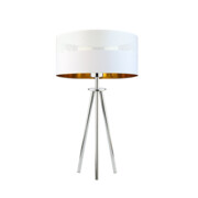 Biała lampa stołowa do sypialni glamour ALTA GLAM