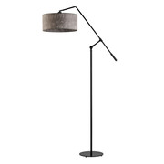Czarna lampa podłogowa z regulacją LIBERIA