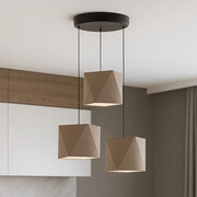 Beżowa lampa wisząca potrójna do kuchni MAJORKA