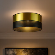 Lampa sufitowa do salonu złoto-czarna DUBAJ GLAM fi - 30 cm