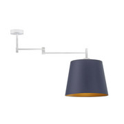 Regulowana lampa sufitowa nad stół TAMPA GOLD z abażurem w stylu glamour