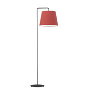 Czarno-czerwona lampa stojąca do nowoczesnych wnętrz RIJAD
