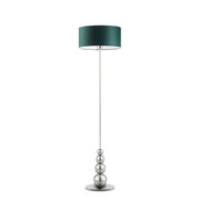 Srebrna lampa stojąca do salonu ROMA w stylu urban jungle