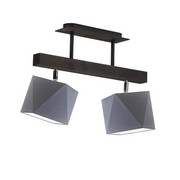 Drewniana lampa przysufitowa z 2 źródłami światła ASTIR regulowana