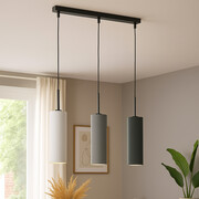 Wisząca lampa BORNEO z 3 podłużnymi abażurami