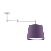 Fioletowa lampa sufitowa w stylu vintage TAMPA na wysięgniku regulowanym