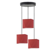 Geometryczna lampa wisząca MAJORKA w kolorze czerwonym