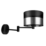 Kinkiet srebrny glamour BRAGE GLAM lampa ścienna z regulowanym ramieniem prawo-lewo